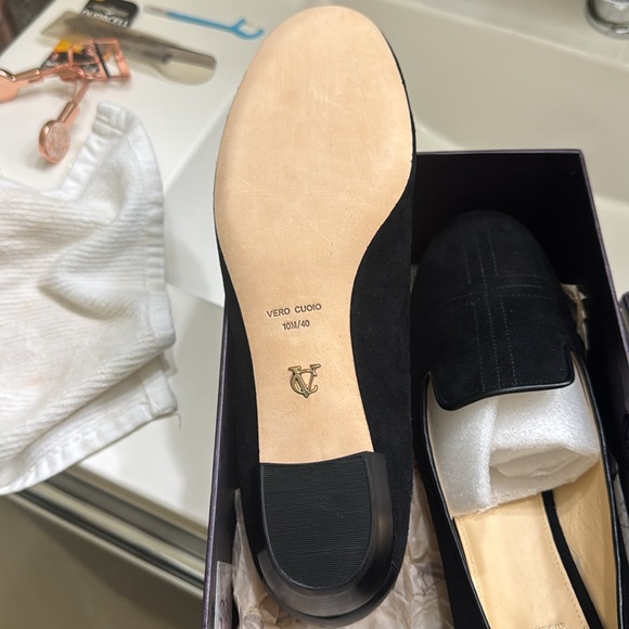 New flat shoes black kidsuede size 10M CV signature - Picture 3 of 5